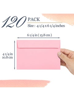 MATICAN Invitation Envelopes 120Pack 4X6 Envelopes For Invitations Pastel Colored Envelopes A4 4 1/4 X 6 1/4 Inches 6 Colors  - Image 4