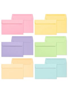 MATICAN Invitation Envelopes 120Pack 4X6 Envelopes For Invitations Pastel Colored Envelopes A4 4 1/4 X 6 1/4 Inches 6 Colors  - Image 1