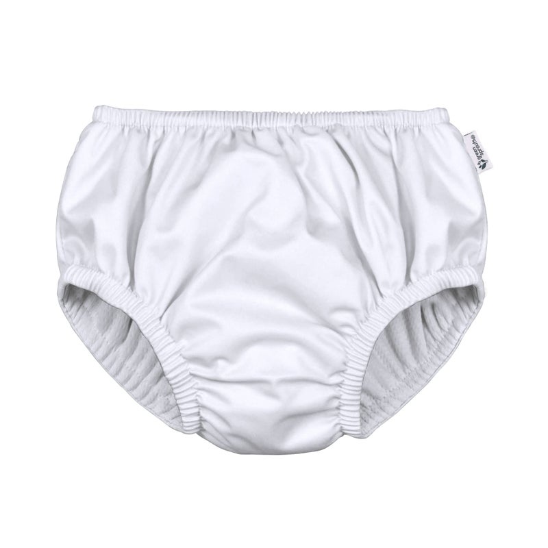 green sprouts Unisex Baby Reusable Absorbent Swim Diaper Pull On White 12 Months