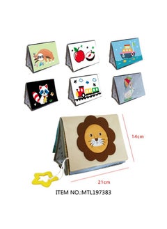 Generic Black And White Two-in-one Baby Cognitive Floor-standing Haha Mirror Cloth Book Toy Visual Stimulation Foldableable Cloth Book-Color:MTL197379  - Image 5