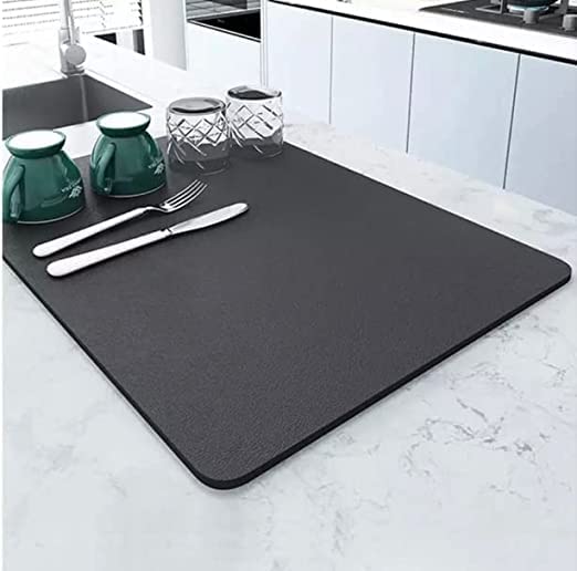 see ever Dish Drying Water Absorbing Mat for Kitchen Utensils Bathroom Products Storage40 60 - Image 1