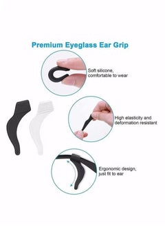 Generic 12 Pairs Eyeglass Ear Grip Anti-Slip Eyeglass Holder Premium Silicone Eyeglass Ear Hook Eyeglass Temple Tips Sleeve Retainer for Reading Glasses Sunglasses  - Image 3