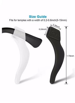 Generic 12 Pairs Eyeglass Ear Grip Anti-Slip Eyeglass Holder Premium Silicone Eyeglass Ear Hook Eyeglass Temple Tips Sleeve Retainer for Reading Glasses Sunglasses  - Image 2