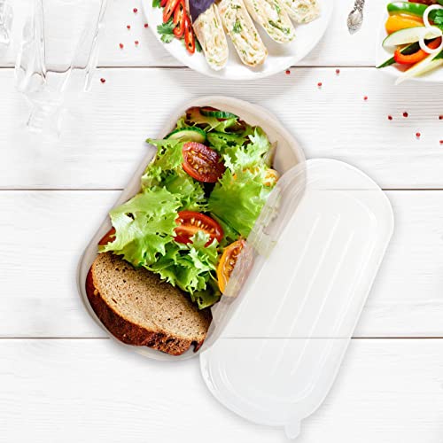 Yesland 50 Pack Take Out Food Containers with PP Lid, 33 Oz Rectangular Disposable Paper Bowls Soup Serving Bowls, Meal Prep Food Containers for Salad, Leftovers - Image 5