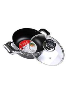 KAWASHI Dutch Oven With Lid Black/Silver/Clear 20cm  - Image 2