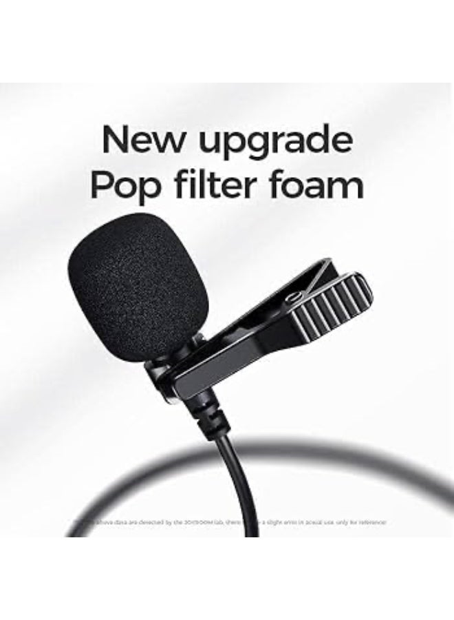 Joyroom JR-LM1 Wired Lavalier Microphone 3.5mm TRRS, 2m Cable – Mic for YouTube , TikTok , Podcast - Image 3