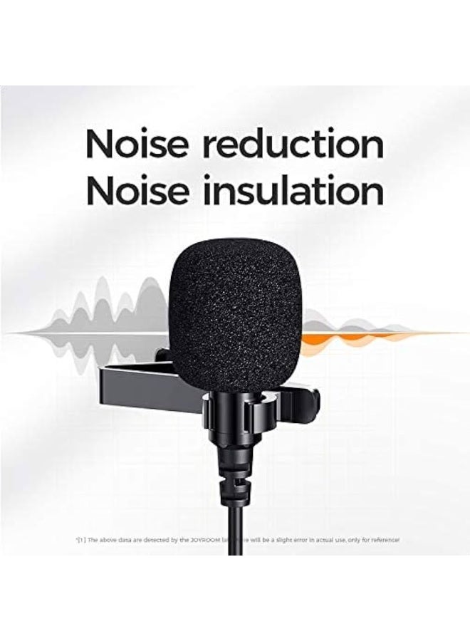 Joyroom JR-LM1 Wired Lavalier Microphone 3.5mm TRRS, 2m Cable – Mic for YouTube , TikTok , Podcast - Image 2