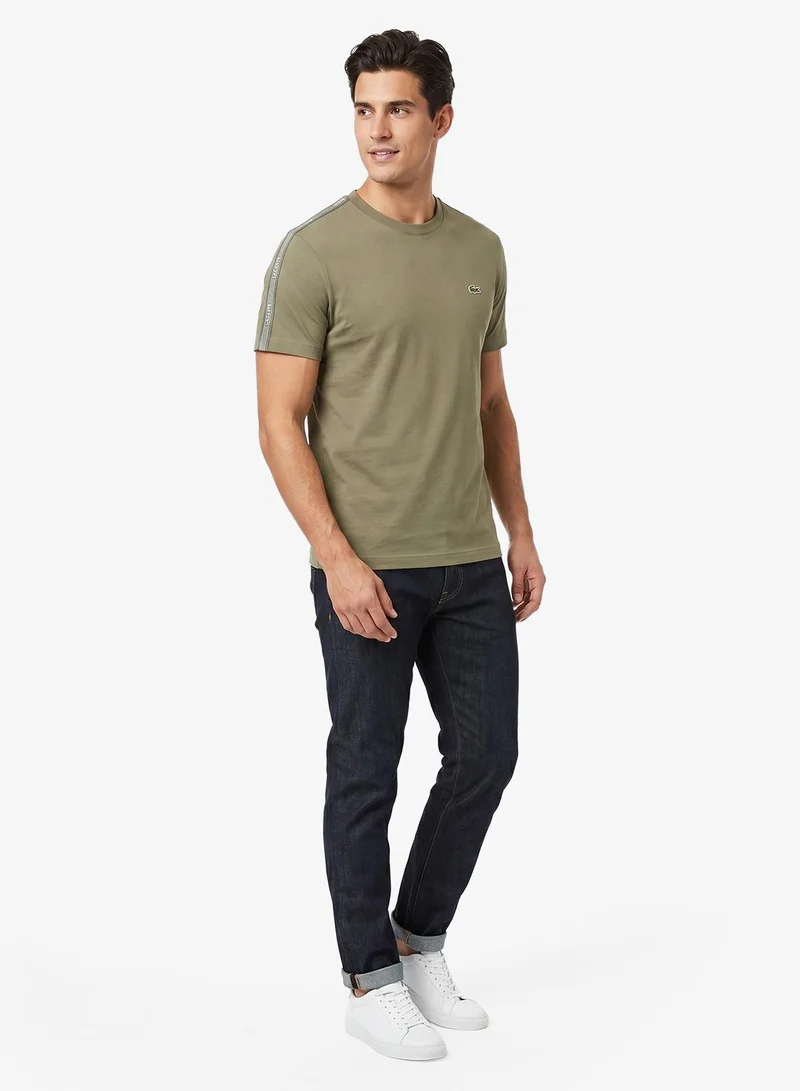 لاكوست Regular Fit Stripe Band T-Shirt