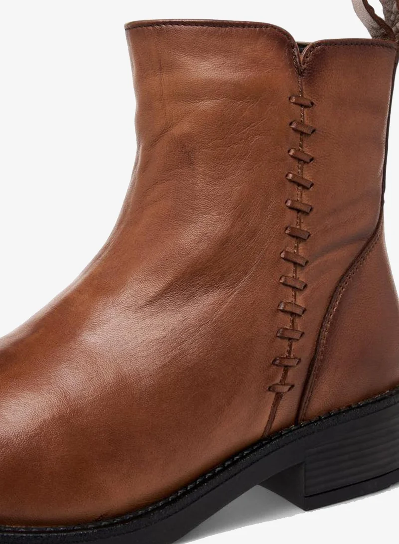 Paprika BROWN Women Leather Ankle Boots for Women | Best Price UAE