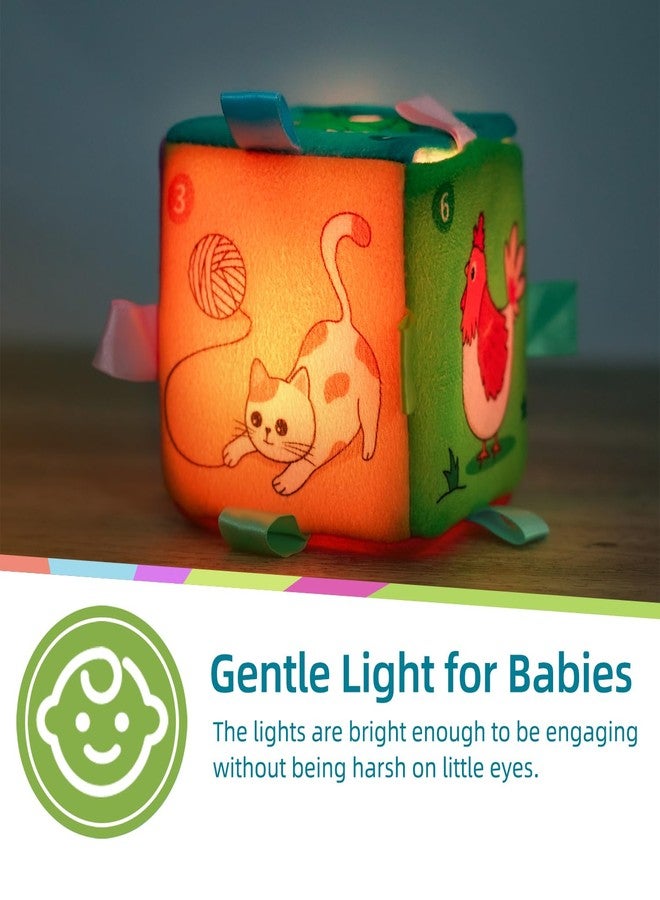 LiKee ألعاب موسيقية م Montessori للأطفال من 0-6 و 6-12 شهرًا، مكعب نشاط مضيء، ألعاب حسية للأطفال من 0 و 3 و 6 و 9 و 12 و 18 شهرًا، هدايا ألعاب أصوات الحيوانات التعليمية للأطفال من 1 و 2 سنوات للبنين والبنات - Image 3