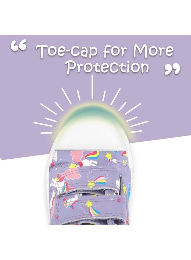 K KomForme Toddler Sneakers for Boys and Girls Dual Hook and Loops Sneakers Baby Canvas Shoes - Image 5