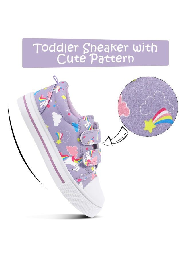 K KomForme Toddler Sneakers for Boys and Girls Dual Hook and Loops Sneakers Baby Canvas Shoes - Image 4