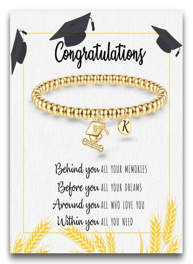 Btysun 5th Grade Graduation Gifts, Granddaughter Graduation Gifts 2026 K Bead Bracelet with Letter 8th Grade Graduation Gift for Teen Beaded Bracelets for Daughter - Image 1
