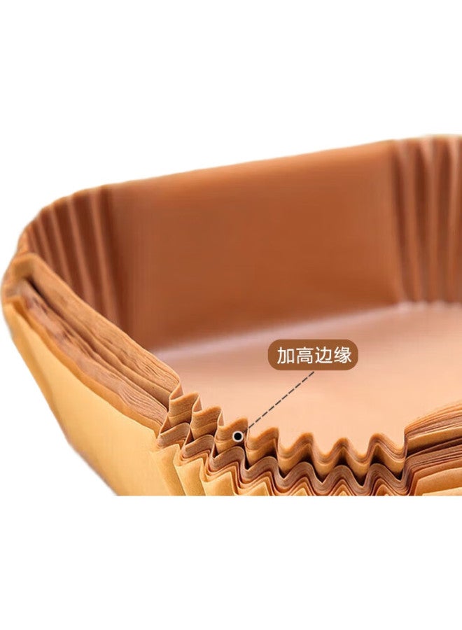 JD.com Jdjz Air Fryer Parchment Paper, Square Oven Liners Silicone Oil Paper, Suitable For 5L And Above Fryer【52 Pcs】 - Image 3