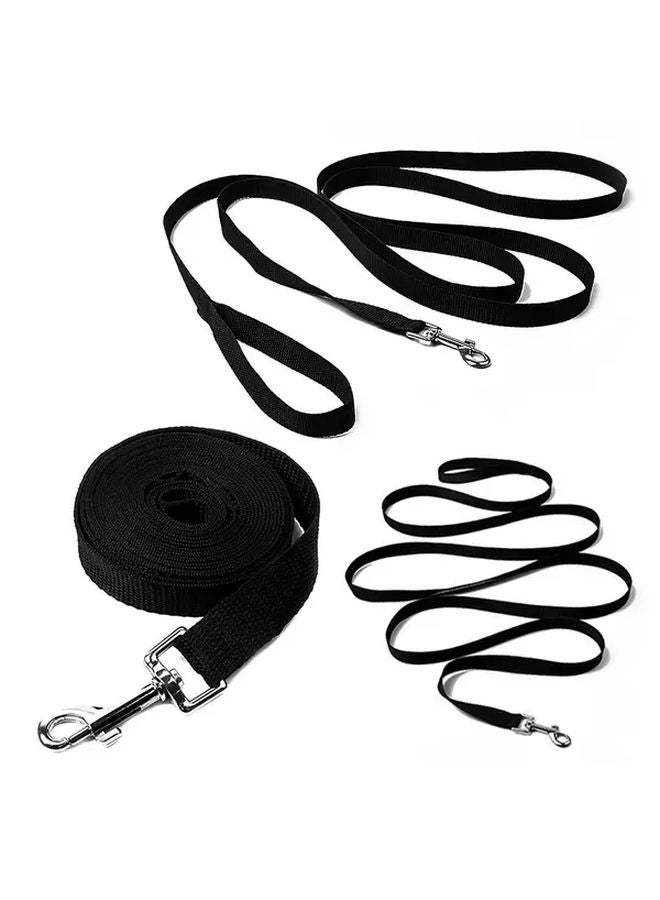 مقود كلاب صغير أسود من النايلون للمشي والتدريب، حبل حيوان أليف متين - Image 2