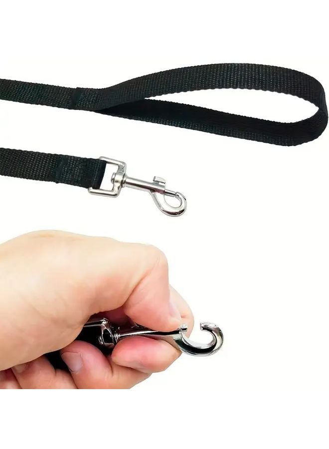 مقود كلاب صغير أسود من النايلون للمشي والتدريب، حبل حيوان أليف متين - Image 5