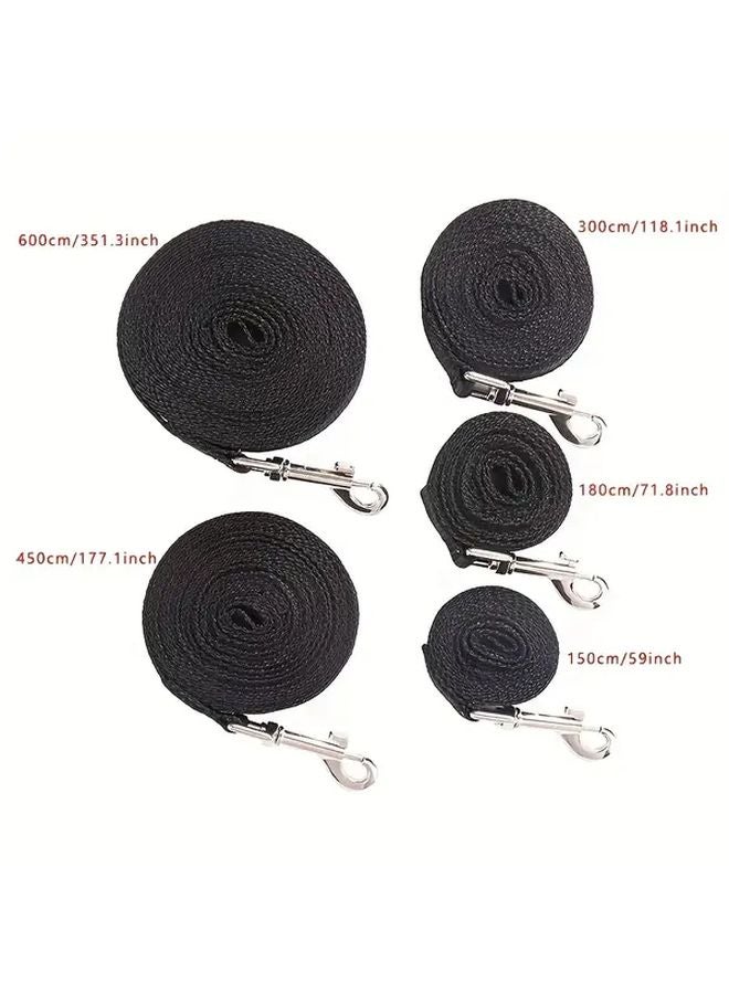 مقود كلاب صغير أسود من النايلون للمشي والتدريب، حبل حيوان أليف متين - Image 4