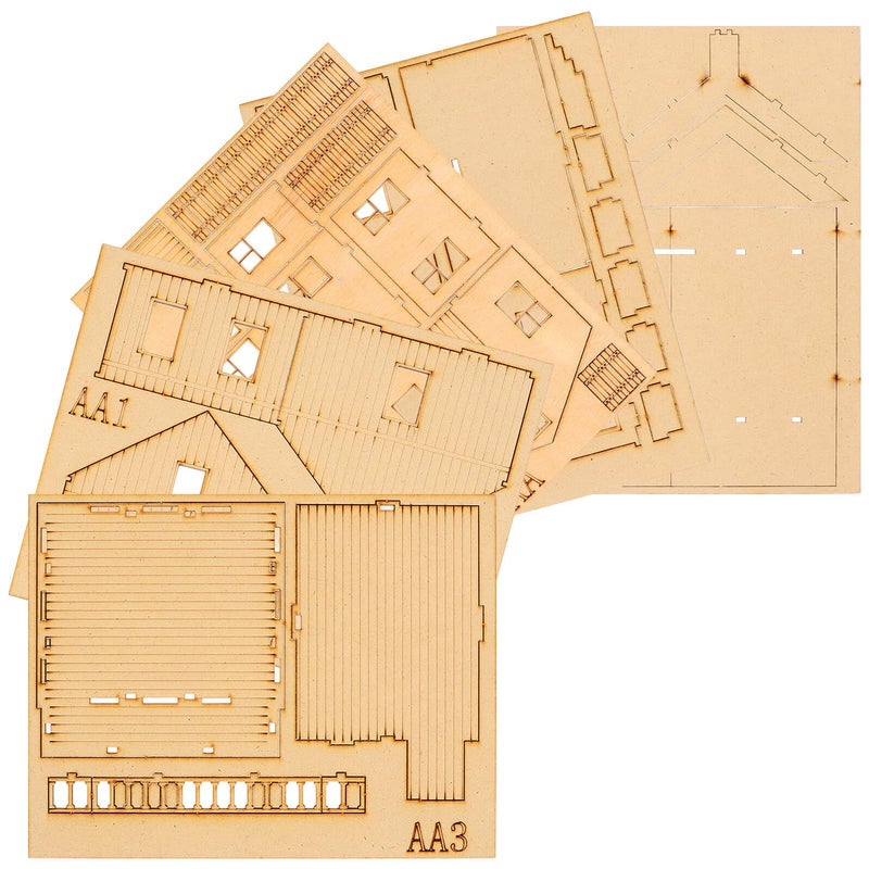 3D Wooden Puzzle DIY Kit Two Level Structure Model Educational Brain Teaser Home Decor - Image 2