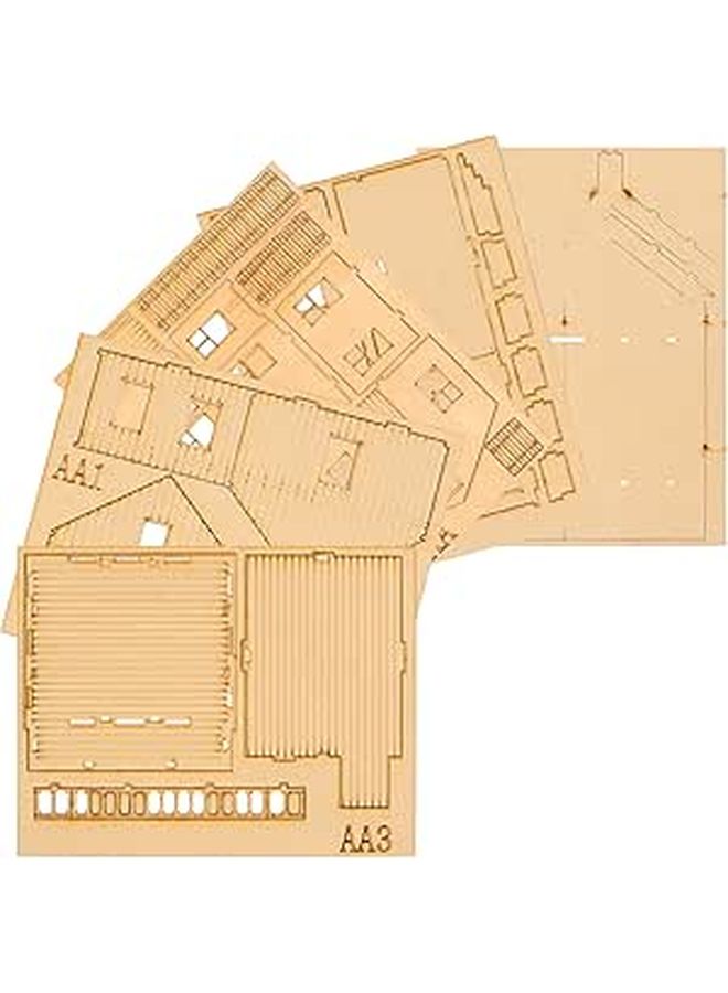 3D Wooden Puzzle DIY Kit Two Level Structure Model Educational Brain Teaser Home Decor - Image 1