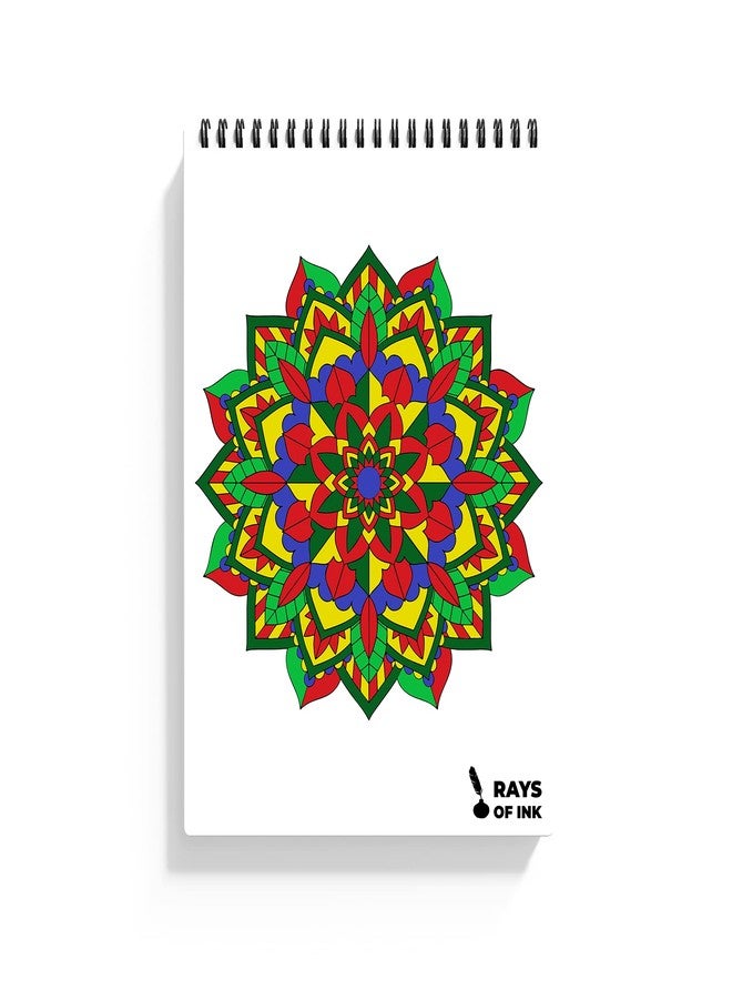Rays Of Ink Mandala Coloring Book For Adults | Ideal For Stress Relieving, Relaxing & Meditation | 120 GSM Thick Paper - Image 4