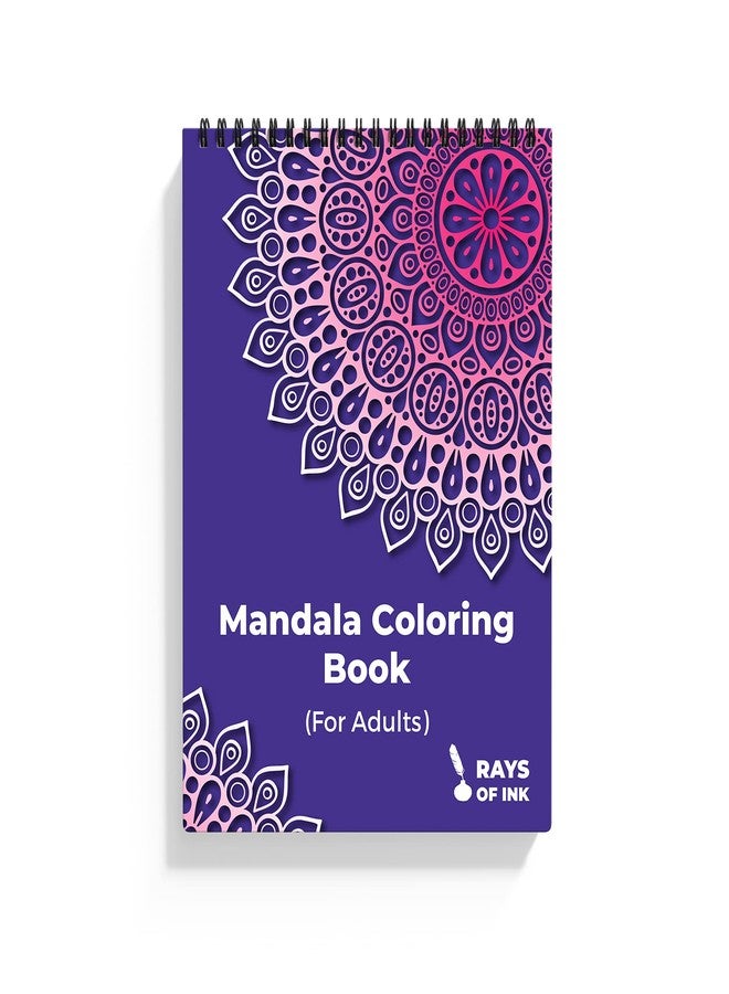 Rays Of Ink Mandala Coloring Book For Adults | Ideal For Stress Relieving, Relaxing & Meditation | 120 GSM Thick Paper - Image 1