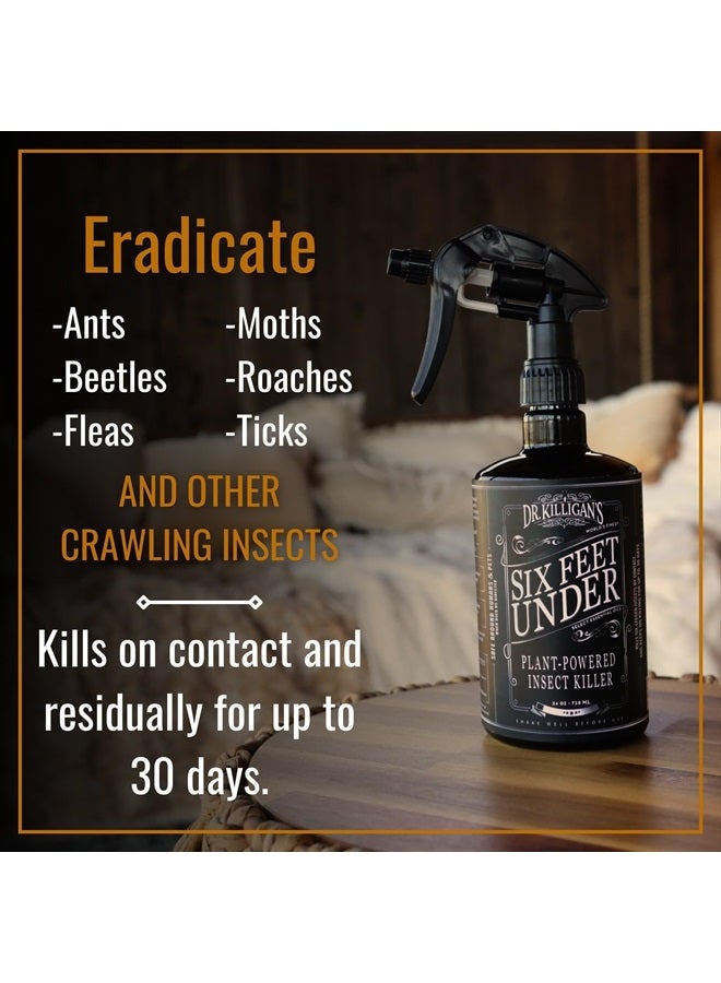 Dr. KILLIGAN'S Six Feet Under Plant Powered Insect Killer Spray | Indoor Natural Pest Control | Flea, Tick, Pantry & Clothing Moths, Ant, & Cockroach | Family Friendly, Pet Safe (24 oz)  - Image 3