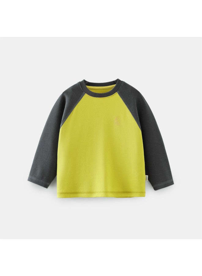 Antibacterial & Heating] Boys' Base Layer New Year's Long-sleeve T-shirt Inner Wear Baby Crewneck T-shirt Girls' Top - Image 5