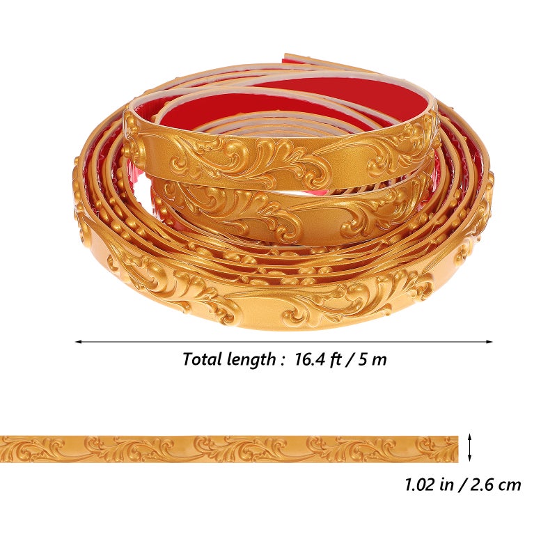 1 Roll Molding Trim Self Adhesive Peel And Stick Wall Trim Flexible Trim For Home Decor Mirror Frame And Ceiling Molding 5m - Image 3