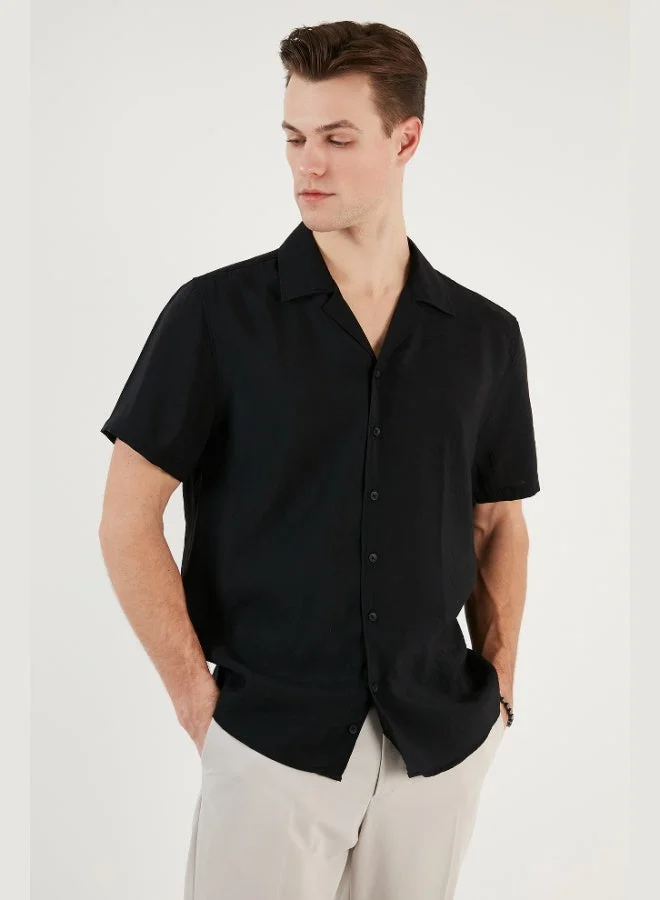 Buratti Regular Fit Apache Collar Short Sleeve Modal Shirt Men's SHIRT CF24S117929