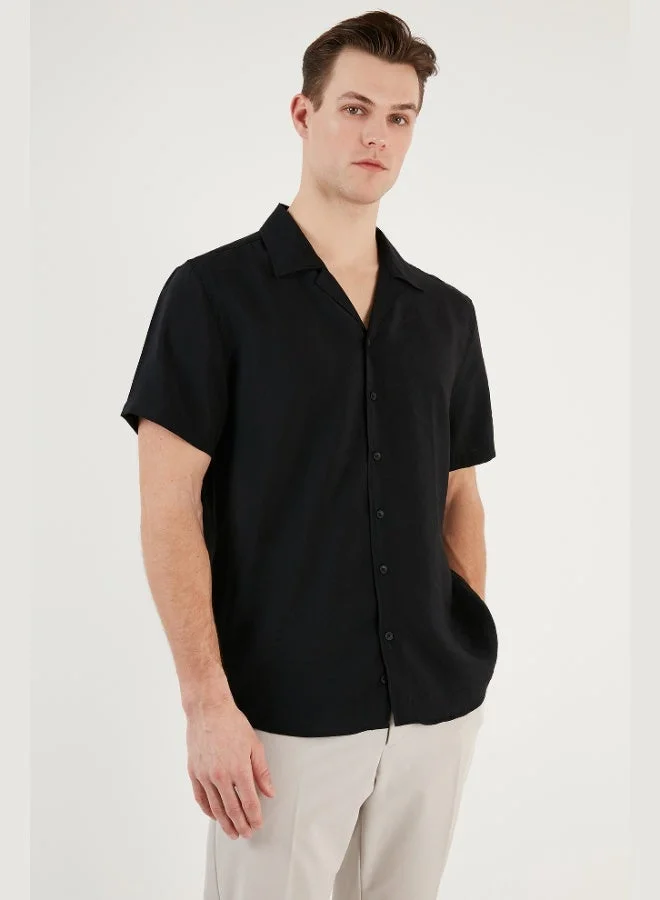 Buratti  Buratti Regular Fit Apache Collar Short Sleeve Modal Shirt Men's SHIRT CF24S117929 for Men | Best Price UAE