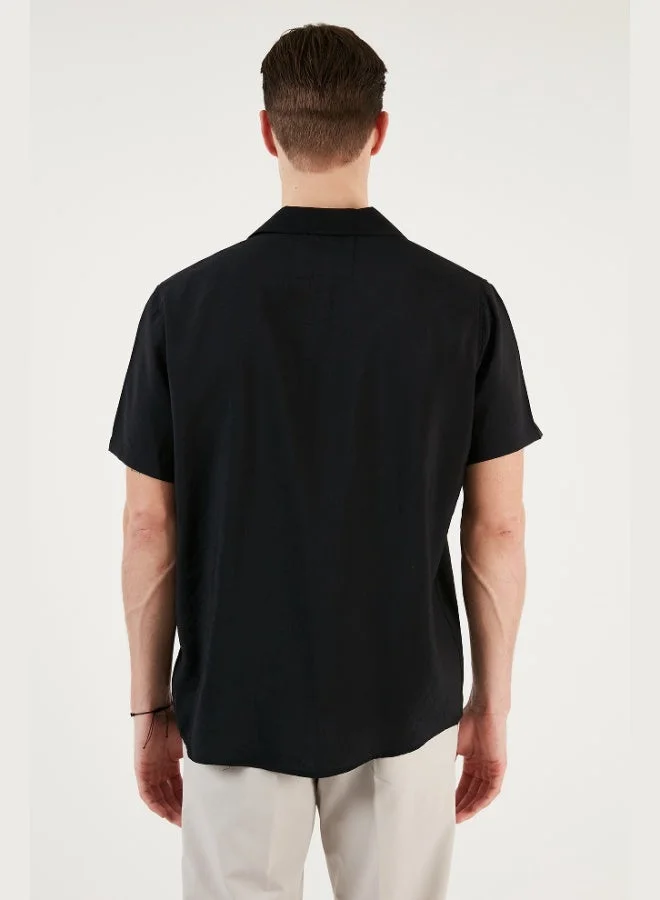 Buratti  Buratti Regular Fit Apache Collar Short Sleeve Modal Shirt Men's SHIRT CF24S117929 for Men | Best Price UAE