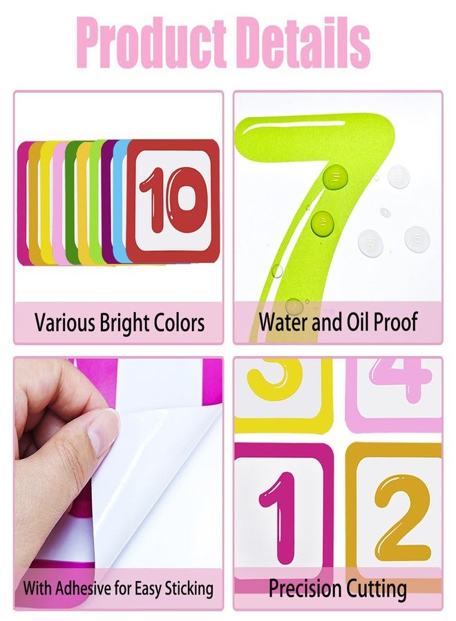 ZLY 10 PCS Number Lattice Floor Sticker with Footprint Stickers,Funny Number Hopscotch Game Floor Stickers Wall Decals for Classroom Bedroom Living Room Ground Corridor Nursery - Image 4