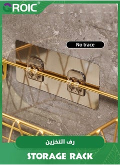 جرويك علبة الدش، منظم أرفف الدش اللاصق، شامبو الحمام، رف تخزين المطبخ، دش مقاوم للصدأ مثبت على الحائط بدون حفر للاستحمام الداخلي  - Image 3
