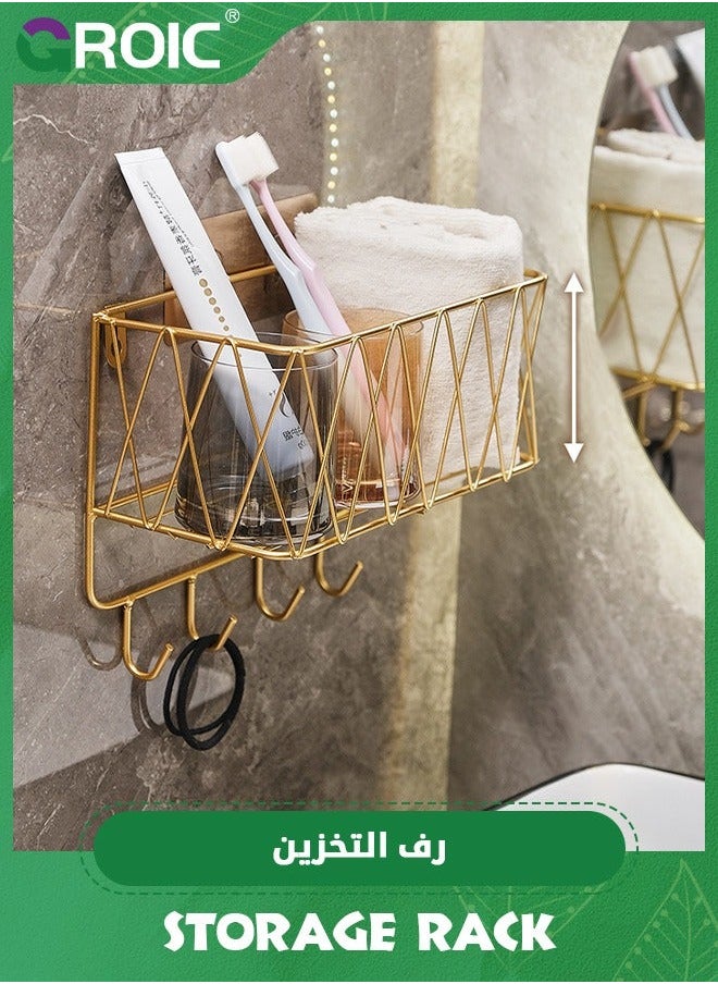 GROIC Shower Caddy,Adhesive Shelves Organizer,Bathroom Shampoo Organizer Shelves, Kitchen Storage Rack, No Drilling Wall Mounted Rustproof Shelf for Inside  - Image 5