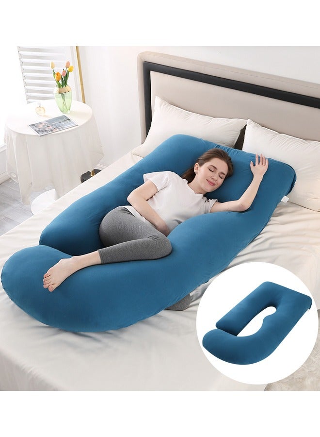 ZCM-HAPPY J-Shaped Pregnancy Pillow Full Body Maternity Pillow with Removable Cover, Side Sleeping, Back, Legs and Belly Support, Ideal for Reading, Nursing, and Comfortable Rest  - Image 1