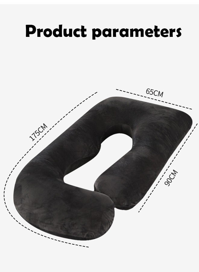 ZCM-HAPPY J-Shaped Pregnancy Pillow Full Body Maternity Pillow with Removable Cover, Side Sleeping, Back, Legs and Belly Support, Ideal for Reading, Nursing, and Comfortable Rest  - Image 2
