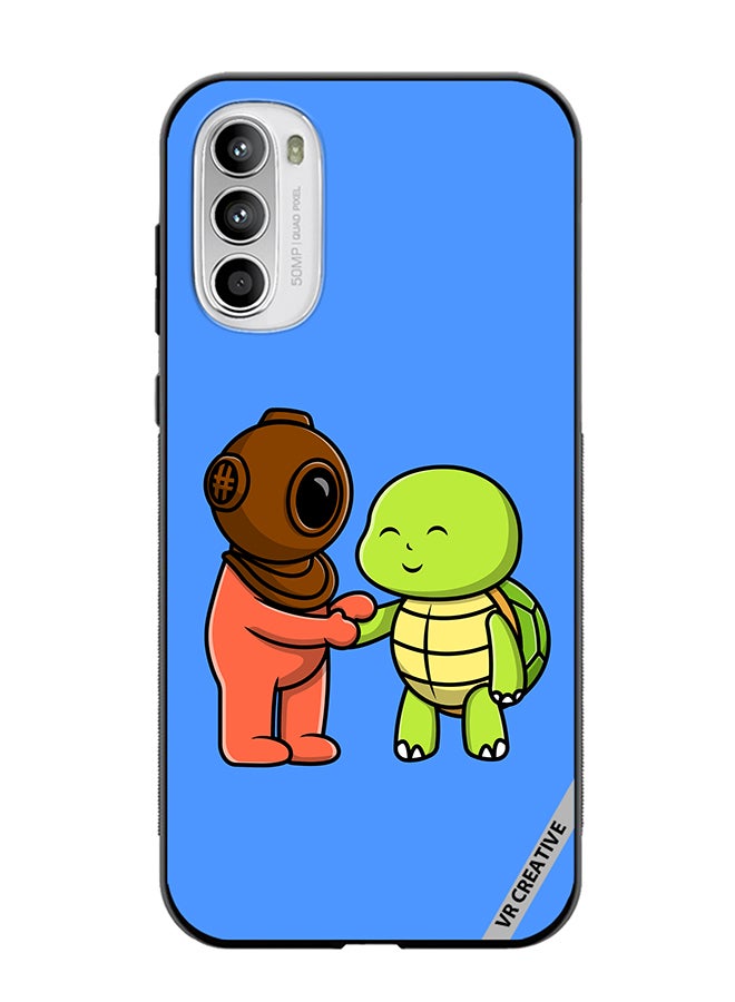 VR CREATIVE Protective Case Cover For Motorola Moto G82 Cute Diver Design Multicolour - Image 1