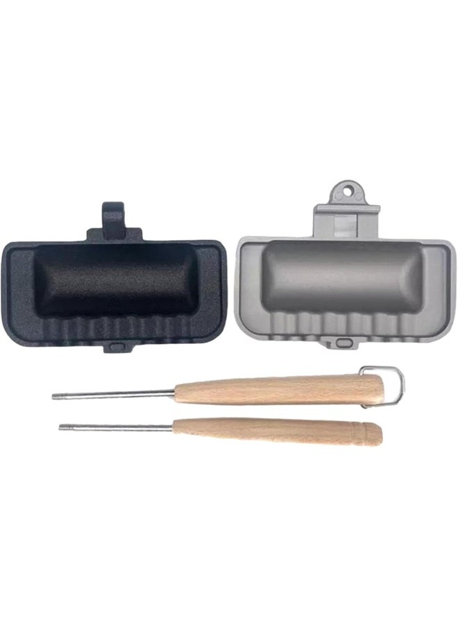 Generic - HWLVH Toasted Sandwich Maker, Non-Stick Stovetop Toastie Maker With Handle, Double Sided Frying Pan Grilled Cheese Maker, Panini Maker Pan For Breakfast, Toastie Sandwich Maker For Home Camping - Image 1