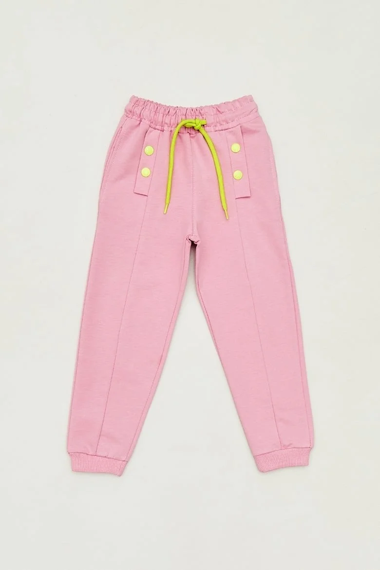 فولامودا Button Detailed Lace Waist Jogger Girl's Sweatpants