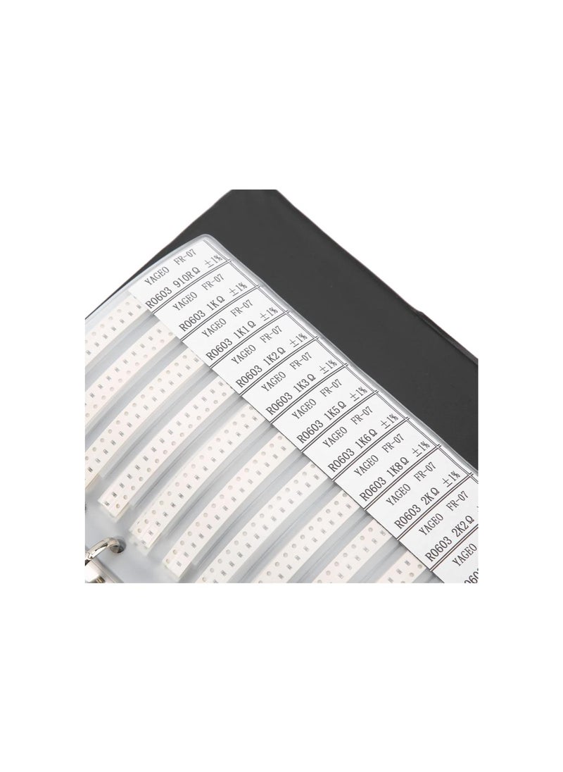 Generic - SMD Resistor Sample Book 170 Value Sample Book Combo Pack 0603 Series Electronic Components Kit 170value x 50pcs 8500pcs Sample Book SMD Assorted Resistors - Image 1