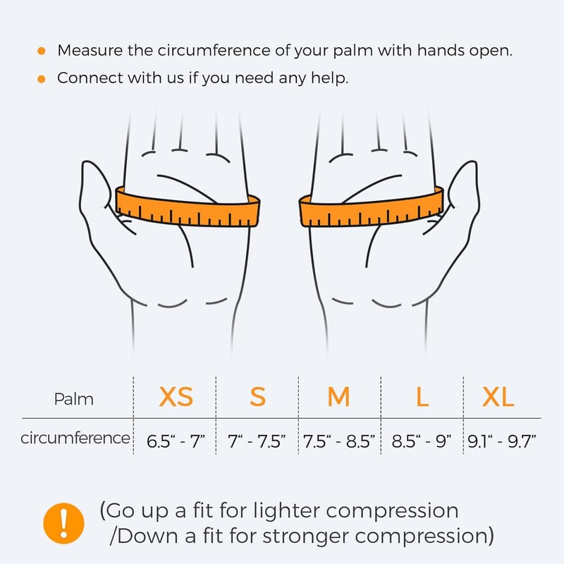 Compression Arthritis Novelty Gloves for Women for Pain, Carpal Tunnel Relief Gloves for Men, Matte Black, M-pair - Image 5