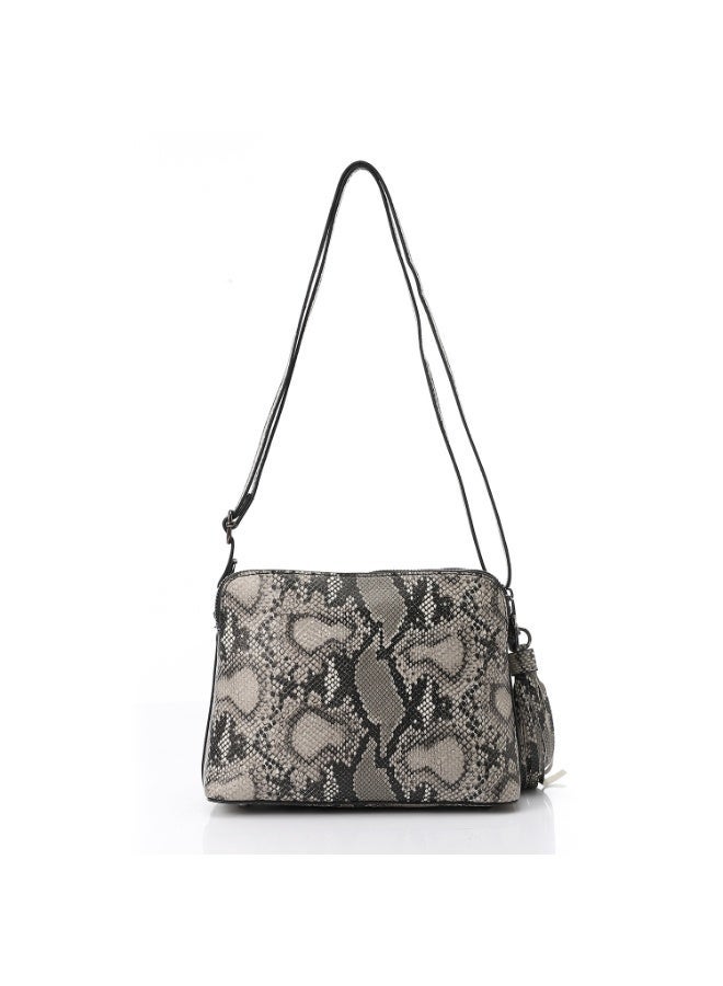 DejaVu Black Snake Textured Cross Body Bag - Image 3