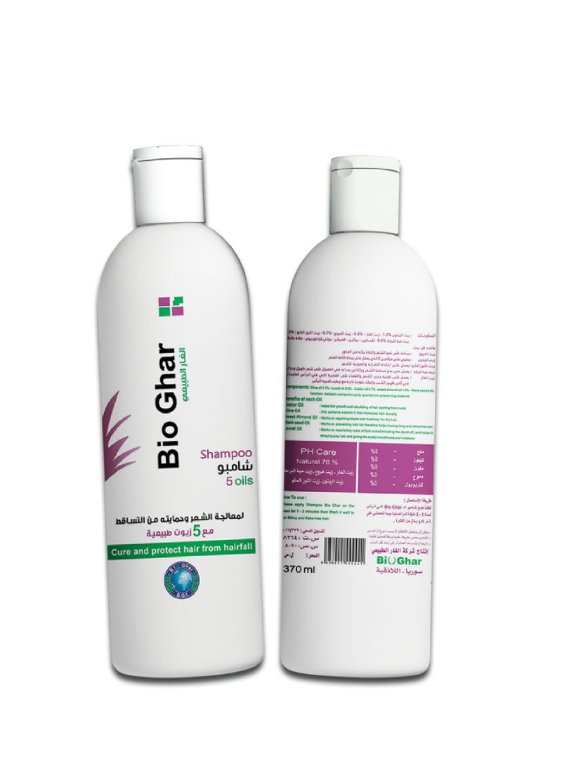 BIOGHAR 5 OILS SHAMPOO 370ML