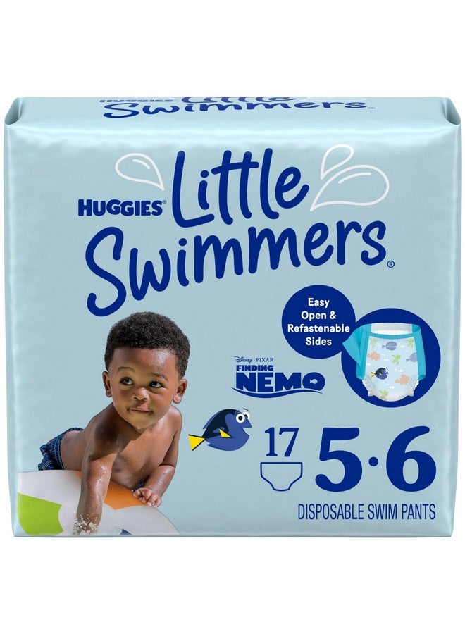 HUGGIES Little Swimmers Disposable Swim Diapers, Size 5-6 (32+ Lbs), 17 Ct