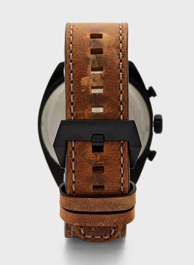 تمبرلاند Seabrook Chronograph Gun Dial Brown Leather Watch For Men