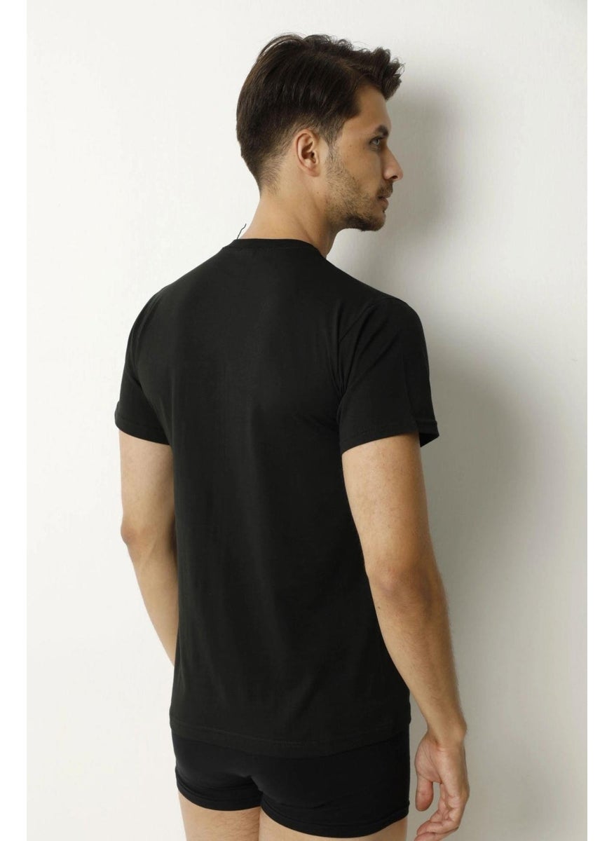 Saran Men's Combed Cotton 100% Cotton Zero Collar Undershirt 3007 - 6 Pieces  - Image 2