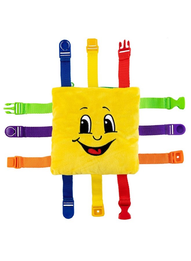 Buckle Toys Buckle Toys Bongo Square Travel Essentials for Toddlers 1-3 and Road Trips Activities for Kids, Toddler Learning Toys 1-3 and Sensory Toy to Develop Fine Motor Skills and Learn Numbers and Colors  - Image 1