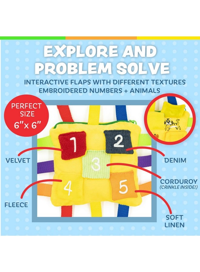 Buckle Toys Buckle Toys Bongo Square Travel Essentials for Toddlers 1-3 and Road Trips Activities for Kids, Toddler Learning Toys 1-3 and Sensory Toy to Develop Fine Motor Skills and Learn Numbers and Colors  - Image 4