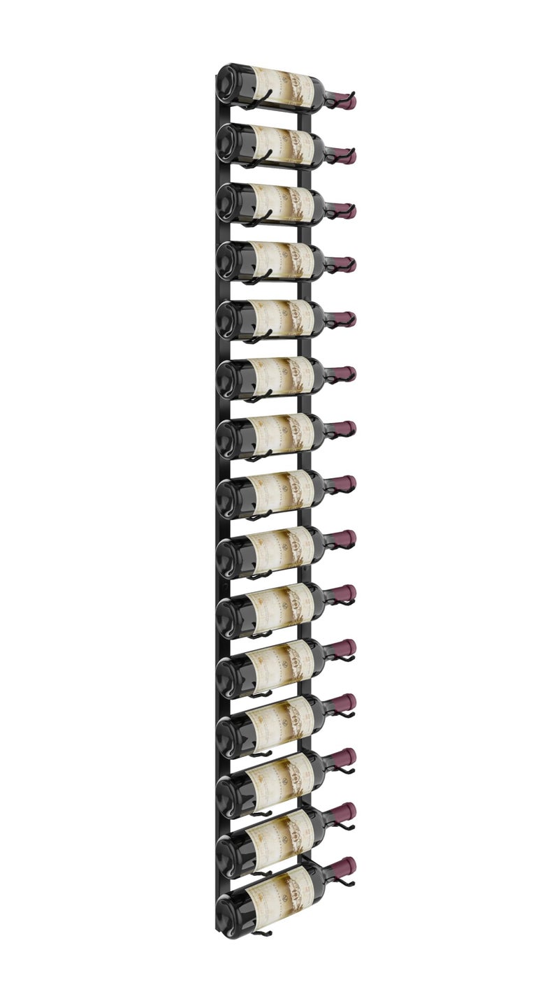 VintageView W Series Pro Wine Rack 5 Wall Mounted Metal Bottle Storage Stylish Modern Wine Storage with LabelForward Design 15 Bottles Matte Black