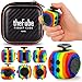 PILPOC theFube Fidget Cube 6Sided Stress Relief Focus Toy for Adults Kids Boosts Concentration Mindfulness Aid Silent Audible Modes Includes Carry Case for Portability Rainbow - Image 3